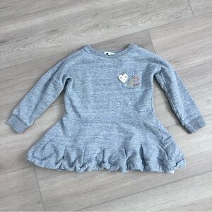 Chloe girls ruffle heart dress size 6 grey